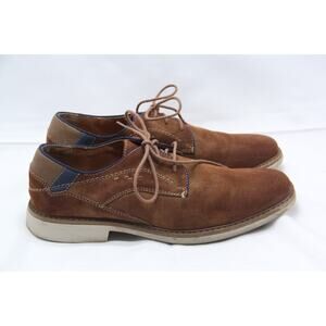 FREEMAN Sawyer Oxford Shoes Mens Size 9.5 M Brown Blue Suede Derby Casual
